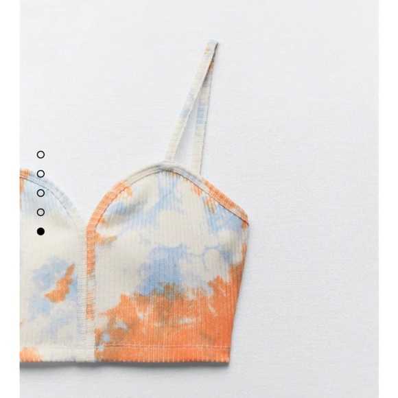 ZARA TIE-DYE RIBBED CROP TOP - Picture 4 of 5